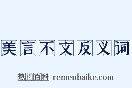 美言不文反义词是什么意思的图片